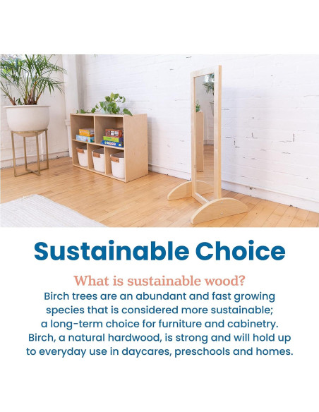 Espejo Bi-Direccional ECR4Kids Natural 39.6x37.1 cm para Niños Espejo Bi-Direccional ECR4Kids Natural 39.6x37.1 cm para Niños