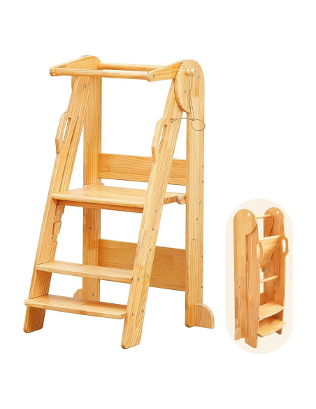 Taburete de Paso Plegable FUNLIO Montessori - 3 Alturas Ajustables Taburete de Paso Plegable FUNLIO Montessori - 3 Alturas Ajustables