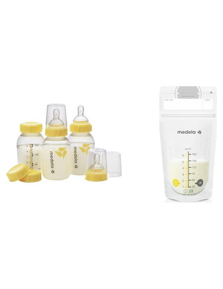 Botellas de Almacenamiento de Leche Materna Medela 150ml - Paquete de 3 Botellas de Almacenamiento de Leche Materna Medela 150ml - Paquete de 3