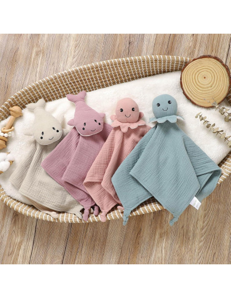 Manta de Seguridad para Bebés okdiy Verde Pulpo 40x40 cm Manta de Seguridad para Bebés okdiy Verde Pulpo 40x40 cm