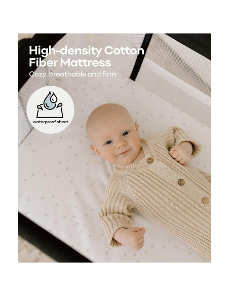 Cuna de Lado Fodoss para Bebés con Ruedas y Almacenamiento Cuna de Lado Fodoss para Bebés con Ruedas y Almacenamiento