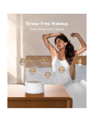 Máquina de Sonido Dreamegg D1 Nova con Luz Nocturna 10 Colores