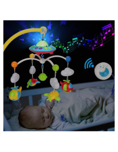 Móvil Musical para Cuna Elf Lab Avián con Proyector y Control Remoto