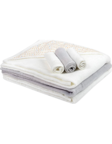 Juego de Toallas de Baño con Capucha Baby Essentials 6 Piezas