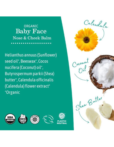 Bálsamo Orgánico para la Cara y Mejillas Earth Mama 59.15 ml 2-Pack