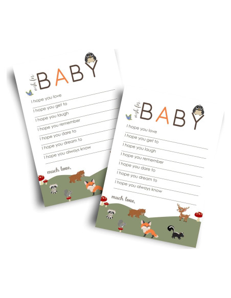 Tarjetas de Deseos del Bosque Paper Clever Party - 20 Unidades 10x15 cm Tarjetas de Deseos del Bosque Paper Clever Party - 20 Unidades 10x15 cm
