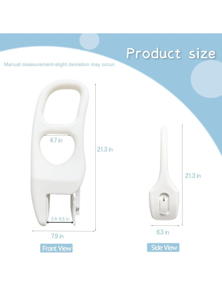 Barra de Seguridad Ajustable FamilyRoots para Bañera, Soporta 150 kg, Antideslizante, Blanca Barra de Seguridad Ajustable FamilyRoots para Bañera, Soporta 150 kg, Antideslizante, Blanca