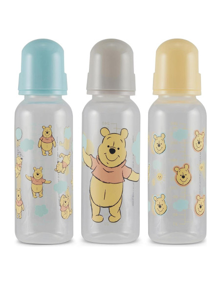 Set de 3 Botellas para Bebés Disney Winnie The Pooh 9 oz Set de 3 Botellas para Bebés Disney Winnie The Pooh 9 oz
