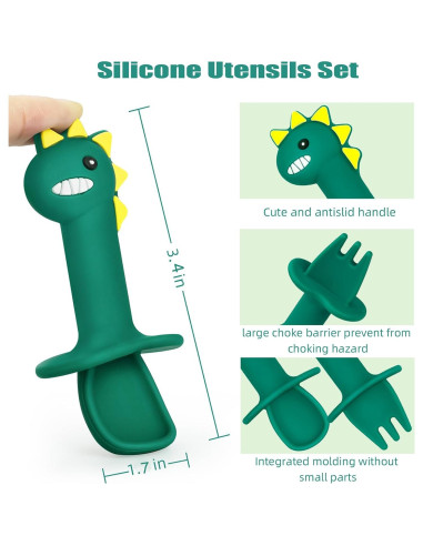 Set de Alimentación de Silicona para Bebés 2 Piezas Share&Care