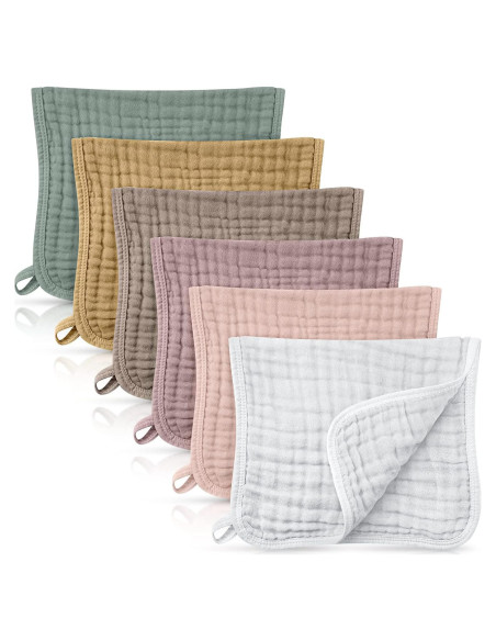 Paquete de 6 Pañales de Muselina Irenare para Eructos 50.8x25.4cm Paquete de 6 Pañales de Muselina Irenare para Eructos 50.8x25.4cm