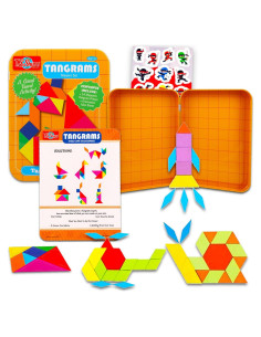 Juego de Viaje Tangram 360 Bendon con Estuche y Stickers