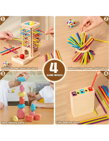 Juego de Mesa Montessori Zeewoo para Niños 3 a 8 Años