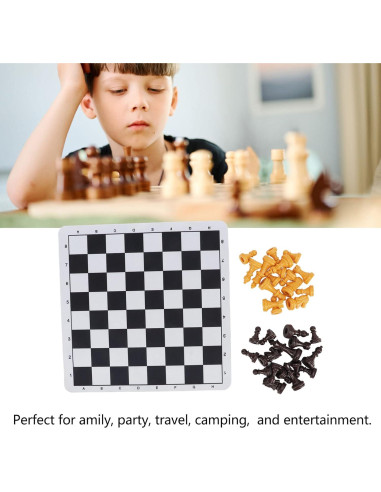 Juego de Ajedrez y Damas Portátil Yuecoom, Tablero Roll-Up