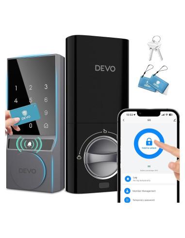 Cerradura Inteligente Devo G5 WiFi Táctil para Puerta Principal