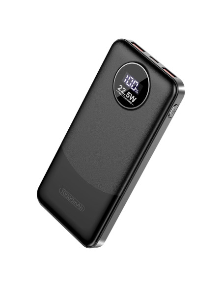 Cargador Portátil 10000mAh Powerbank Rápido 22.5W USB-C Negro Cargador Portátil 10000mAh Powerbank Rápido 22.5W USB-C Negro