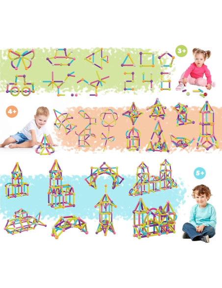 Juego de Construcción Magnética PicassoTiles PTX50 152 Piezas Juego de Construcción Magnética PicassoTiles PTX50 152 Piezas