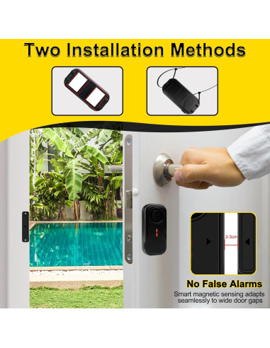 Alarmas de Puerta y Ventana NineLeaf 108dB para Seguridad