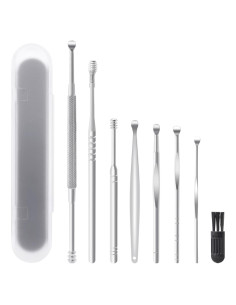 Kit de Limpieza de Oídos Quacc 8 Piezas Acero Inoxidable