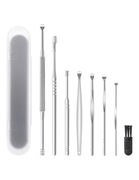 Kit de Limpieza de Oídos Quacc 8 Piezas Acero Inoxidable Kit de Limpieza de Oídos Quacc 8 Piezas Acero Inoxidable