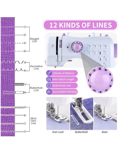 Máquina de Coser Eléctrica Mini FHSM-505 con Kit de 27 Piezas 2