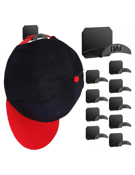10 Ganchos Autoadhesivos para Sombreros joyliveCY - Negro 10 Ganchos Autoadhesivos para Sombreros joyliveCY - Negro