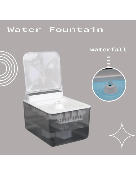 Fuente de Agua Automática para Gatos Xuzhou 3L Inalámbrica Fuente de Agua Automática para Gatos Xuzhou 3L Inalámbrica