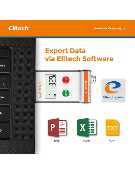 Registrador de Datos Elitech LogEt 8 THE Temperatura y Humedad Registrador de Datos Elitech LogEt 8 THE Temperatura y Humedad