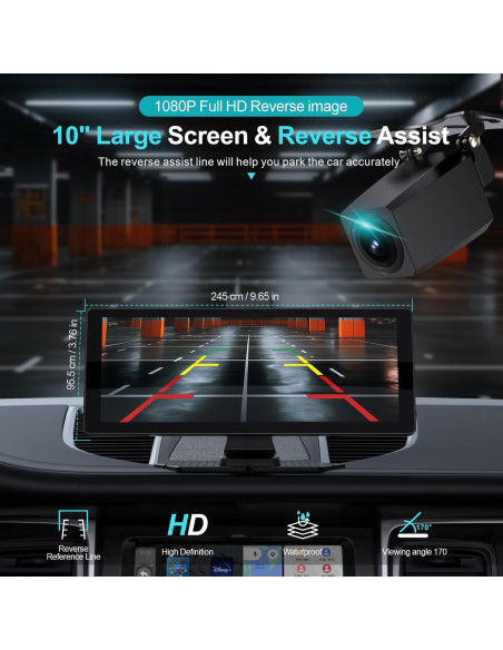 Pantalla CarPlay 9" ZBDPOVT con Cámara 4K y GPS Pantalla CarPlay 9" ZBDPOVT con Cámara 4K y GPS