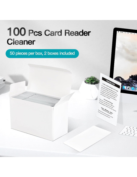 100 Tarjetas de Limpieza Doble Cara ZISDHNEO para Lectores de Tarjetas 100 Tarjetas de Limpieza Doble Cara ZISDHNEO para Lectores de Tarjetas