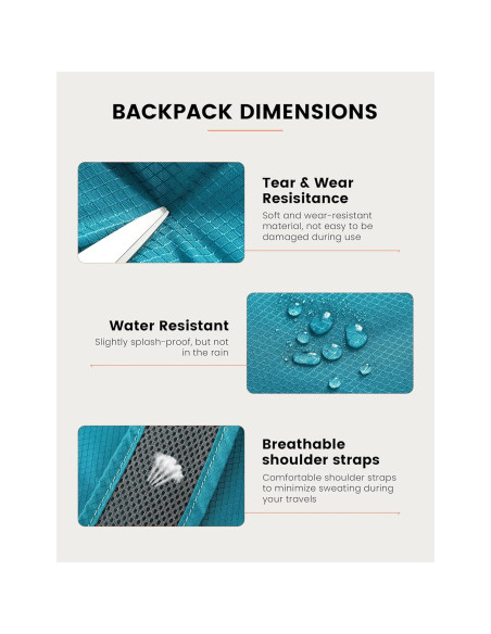 Mochila Plegable SKYSPER 15L Unisex Ligera Resistente al Agua Mochila Plegable SKYSPER 15L Unisex Ligera Resistente al Agua