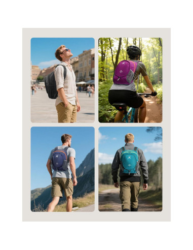 Mochila Plegable SKYSPER 15L Unisex Ligera Resistente al Agua