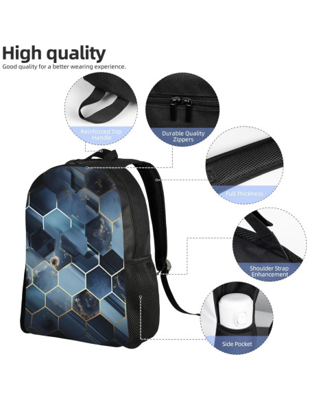 Mochila Universitaria FDYHTRFGJHFTGJ Impermeable 18.5L Azul Mochila Universitaria FDYHTRFGJHFTGJ Impermeable 18.5L Azul