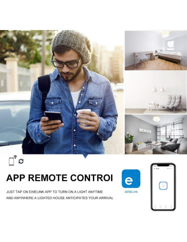 Portalámparas Inteligente QIACHIP eWeLink Wi-Fi E26 E27