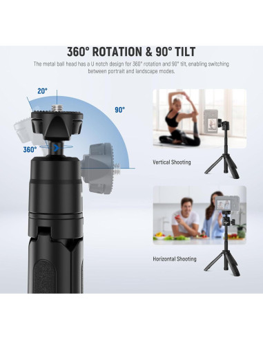 Trípode Mini Selfie Stick NEEWER TP43 Negro para iPhone y GoPro