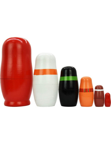 Muñecas Matryoshka Rusas HYCLES 5 Piezas Hechas a Mano 25 cm
