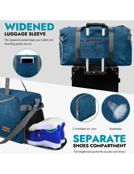 Bolsa de Viaje Duffel Canway 85L Plegable Resistente al Agua Bolsa de Viaje Duffel Canway 85L Plegable Resistente al Agua
