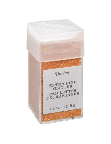 Brillo Extra Fino Darice Calabaza Naranja 42.52 g con Tapa