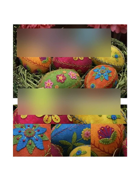 Patrón de Huevos de Lana Bordados Ewe-niversity 7 Piezas Patrón de Huevos de Lana Bordados Ewe-niversity 7 Piezas