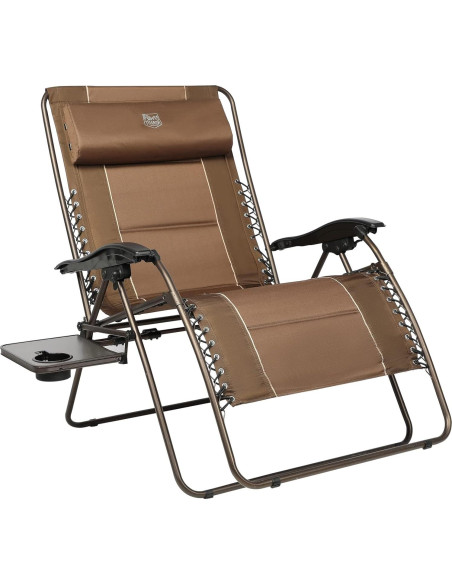 Silla de Patio Reclinable Timber Ridge XL Marrón 158.76 kg Silla de Patio Reclinable Timber Ridge XL Marrón 158.76 kg