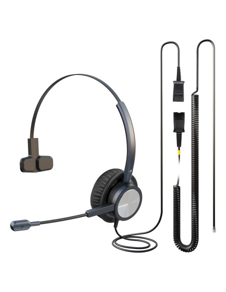 Auricular de Teléfono Emaiker Un Oído con Cancelación de Ruido RJ9 Auricular de Teléfono Emaiker Un Oído con Cancelación de Ruido RJ9