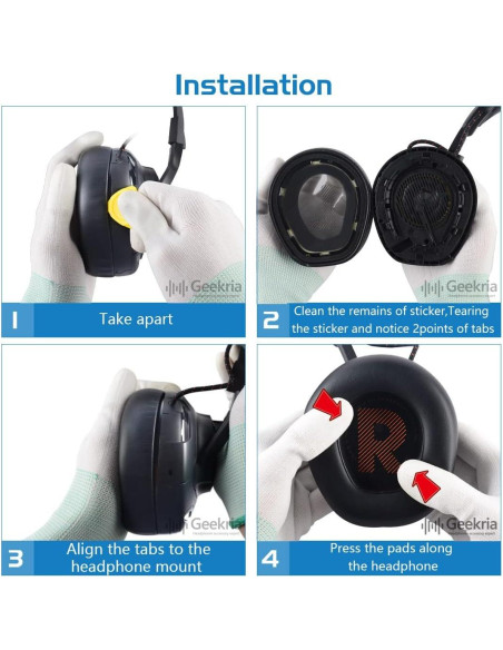 Almohadillas de Reemplazo Geekria para Auriculares JBL Quantum ONE Almohadillas de Reemplazo Geekria para Auriculares JBL Quantum ONE