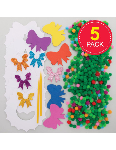 Kits de Arte de Corona de Navidad Baker Ross FE905 - 5 Piezas Kits de Arte de Corona de Navidad Baker Ross FE905 - 5 Piezas