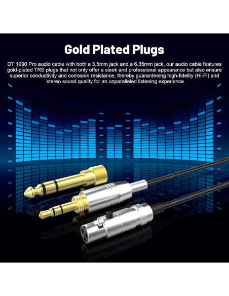 Cable de Audio Toxaoii 2m Compatible con Beyerdynamic y AKG Cable de Audio Toxaoii 2m Compatible con Beyerdynamic y AKG