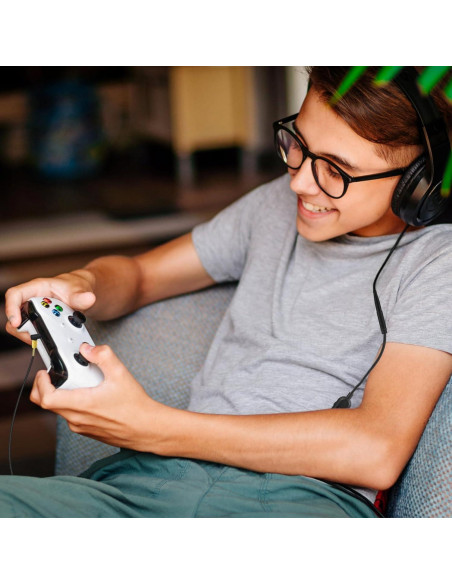 Cable de Extensión para Auriculares Zosvoses 2m con Control de Volumen Cable de Extensión para Auriculares Zosvoses 2m con Control de Volumen