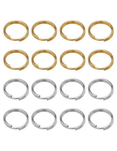 Anillos de Salto Doble Bucle SUNNYCLUE 200Pcs Acero Inoxidable