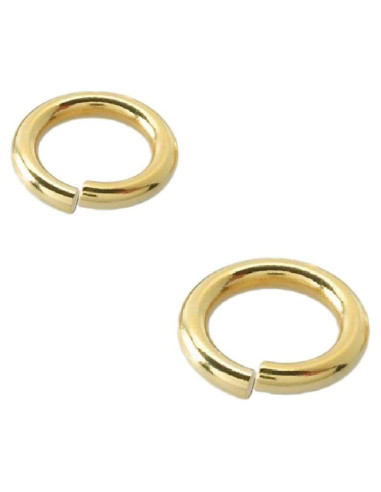 Anillo de Salto Abierto Relleno de Oro 14K 10MM - 10 Piezas