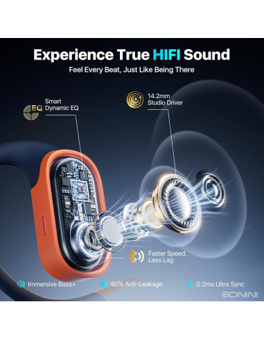 Auriculares Inalámbricos Bluetooth Shenzen Y70 Naranja IPX5