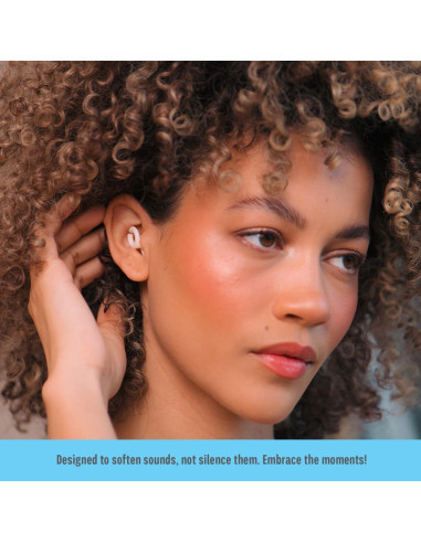 Tapones para oídos Hear Hush Hoops Silicona Crema 17dB
