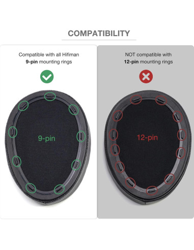 Almohadillas de Oído Viscoelásticas Voarmaks para Hifiman HE1000