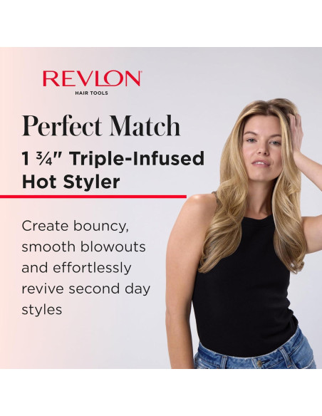 Cepillo Calentado Revlon Perfect Match 4.4 cm - Rizos y Volumen Cepillo Calentado Revlon Perfect Match 4.4 cm - Rizos y Volumen
